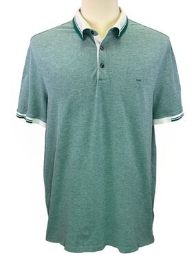 Michael Kors Men's Green Collared Polo Short Sleeve Shirt Size XL